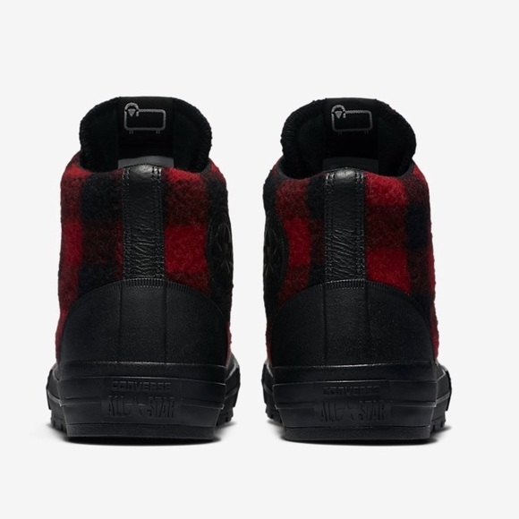 Converse woolrich ctas street hiker hi black shoes - Picture 4 of 4